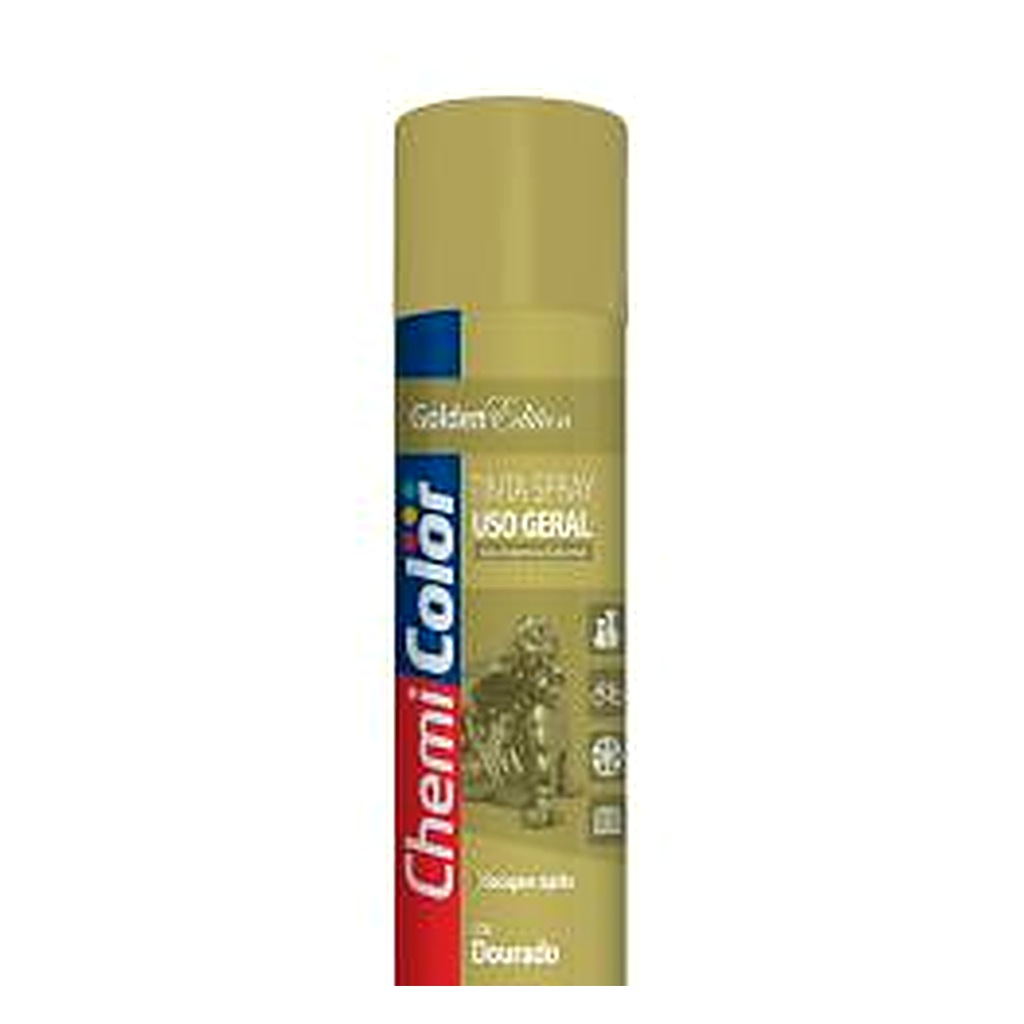 Tinta spray uso geral dourado 400 ml Chemicolor