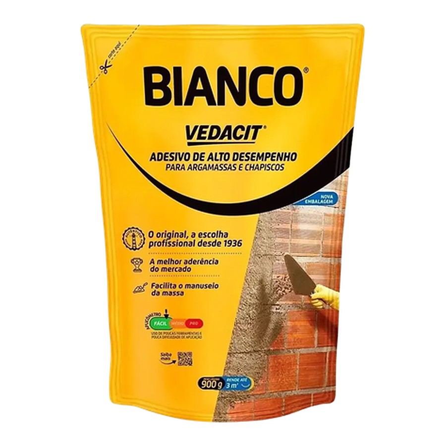 Bianco adesivo de alto desempenho p/ argamassas e chapiscos 900 ml Vedacit
