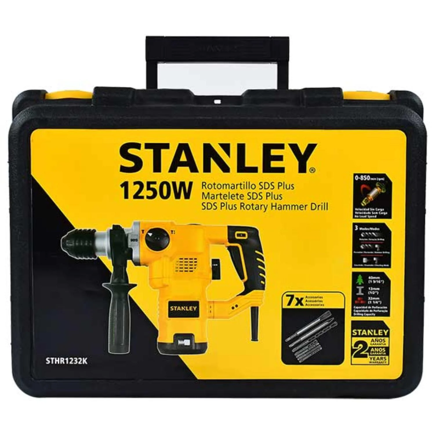 Martelete SDS Plus Stanley STHR1232K 1250W