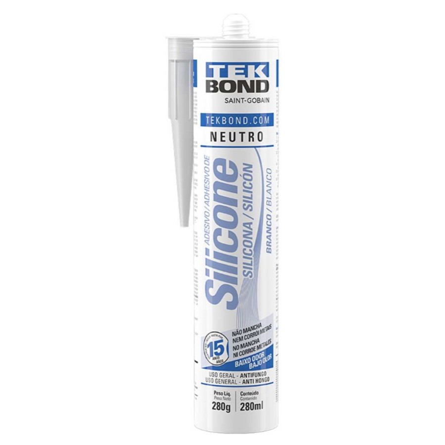 Silicone neutro branco 280 g Tekbond