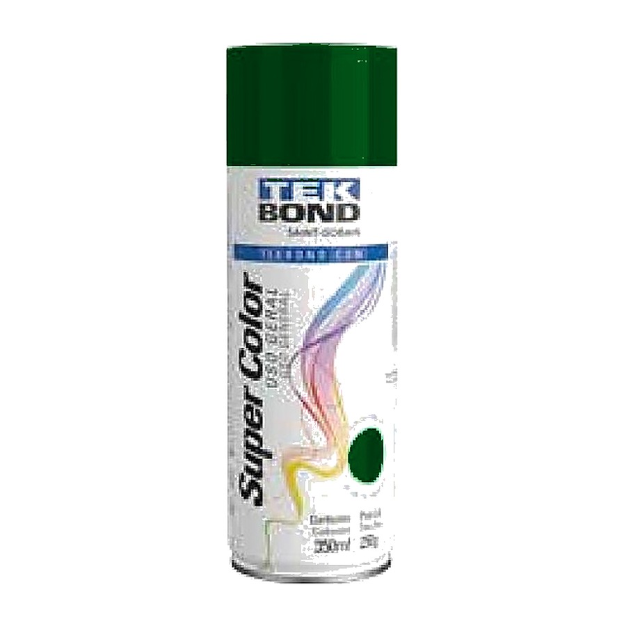 Tinta spray Super Color uso geral verde-escuro 350 ml Tekbond