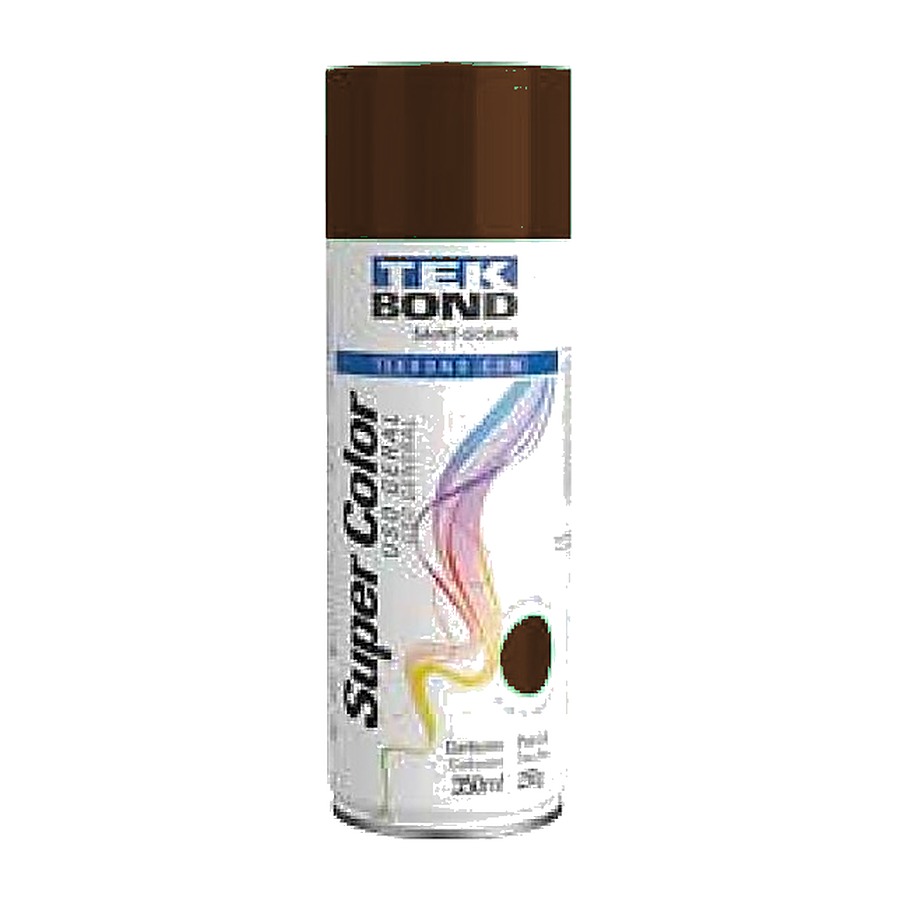 Tinta spray Super Color uso geral marrom 350 ml Tekbond