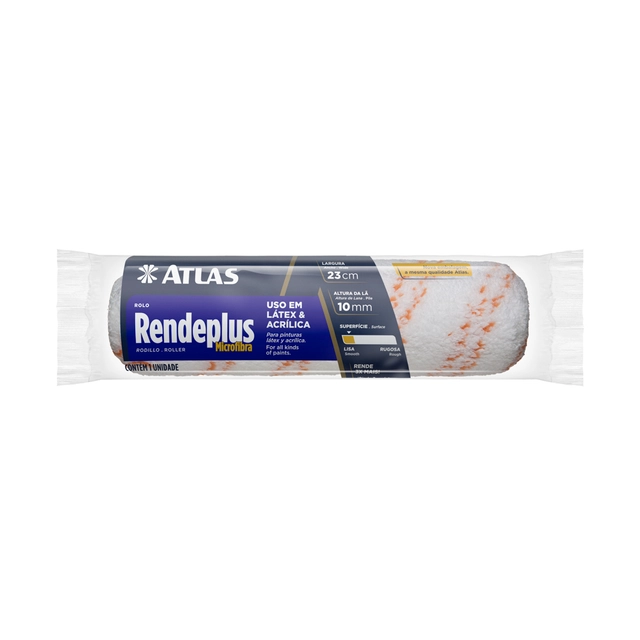 rolo de pintura 23cm microfibra
