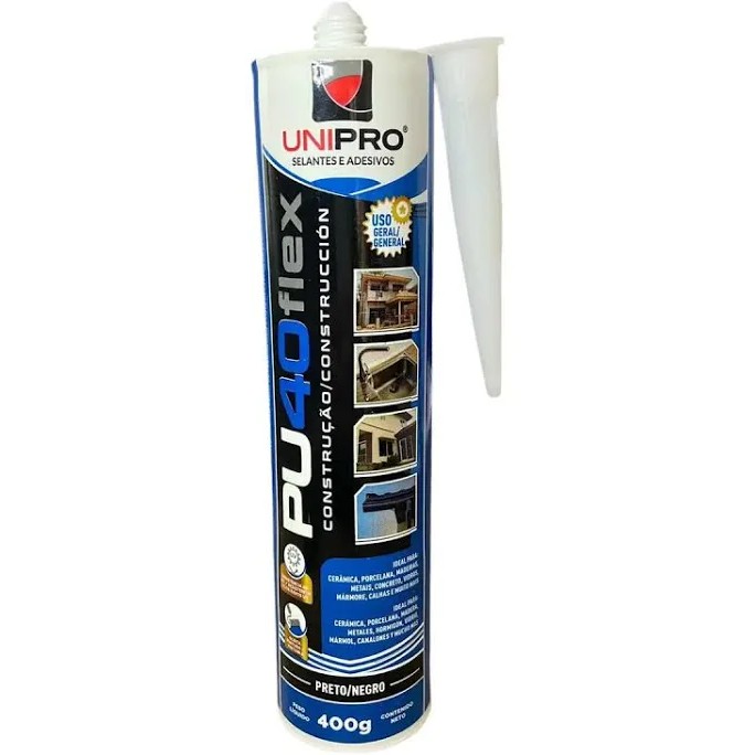 Selante PU 40 Flex preto 400 g Unipro
