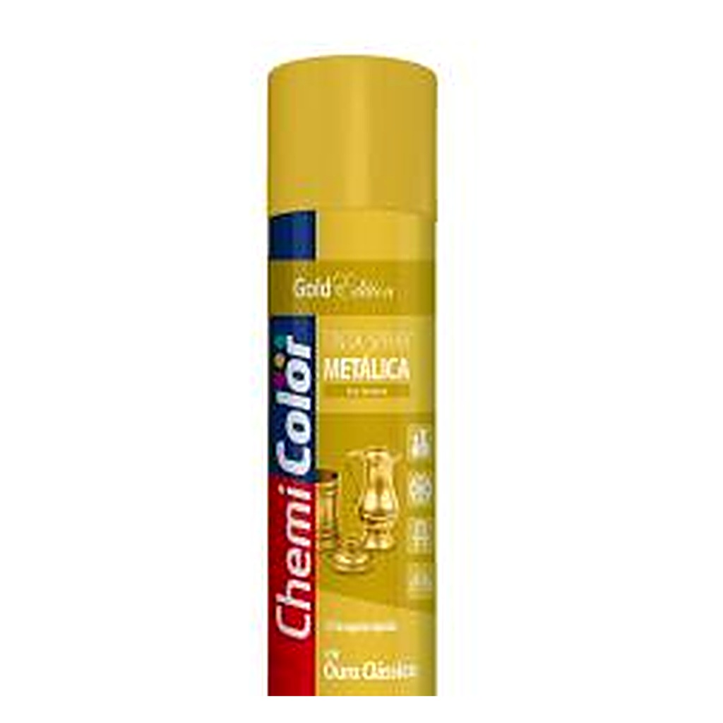 Tinta spray metálica ouro clássico 400 ml Chemicolor