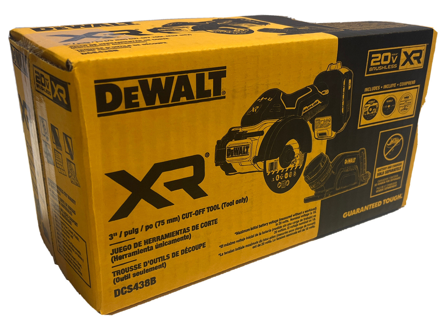 Recortadora para Acabamento Sem Fio 20V 550W Dewalt DCS438B
