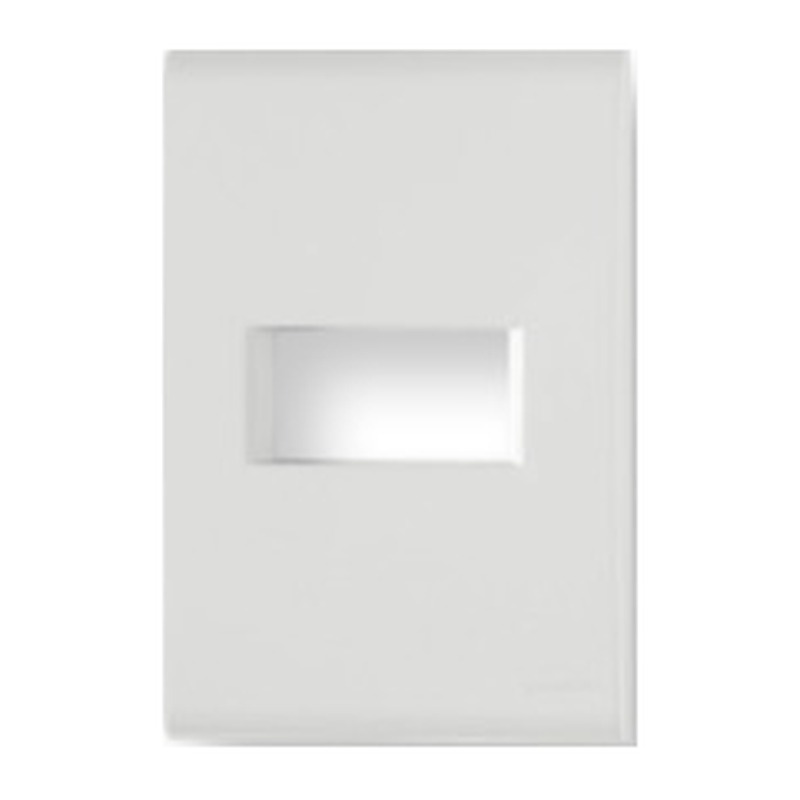 Placa 4x2 + suporte 1 posto horizontal Liz branca Tramontina