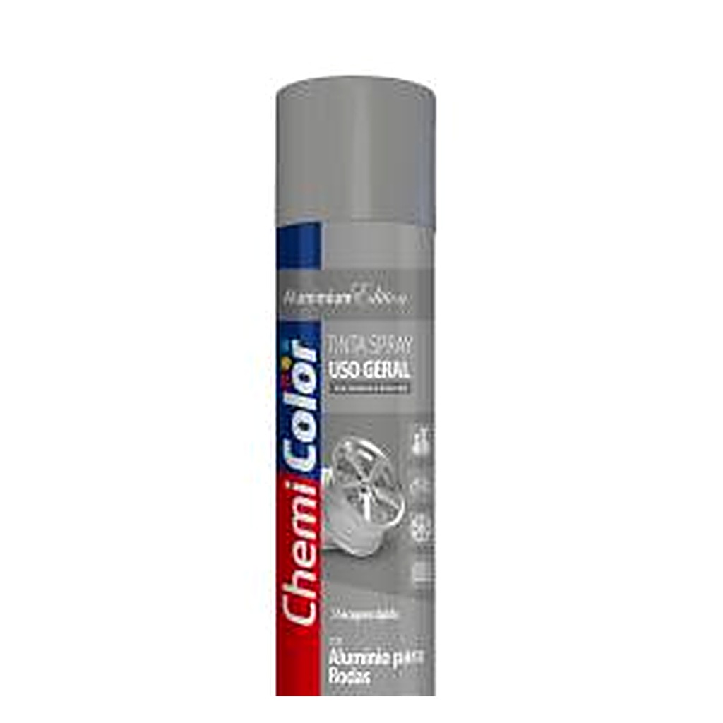Tinta spray uso geral alumínio para rodas 400 ml Chemicolor